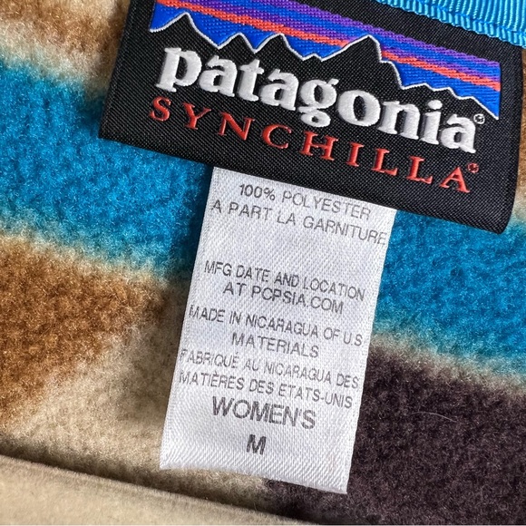 Patagonia Women’s Synchllla Snap-T Fleece Geometric Print Pullover Size M - Picture 11 of 12